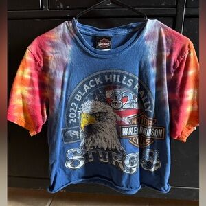 Harley-Davidson Sturgis Blue and Red Tie-Dye Tee